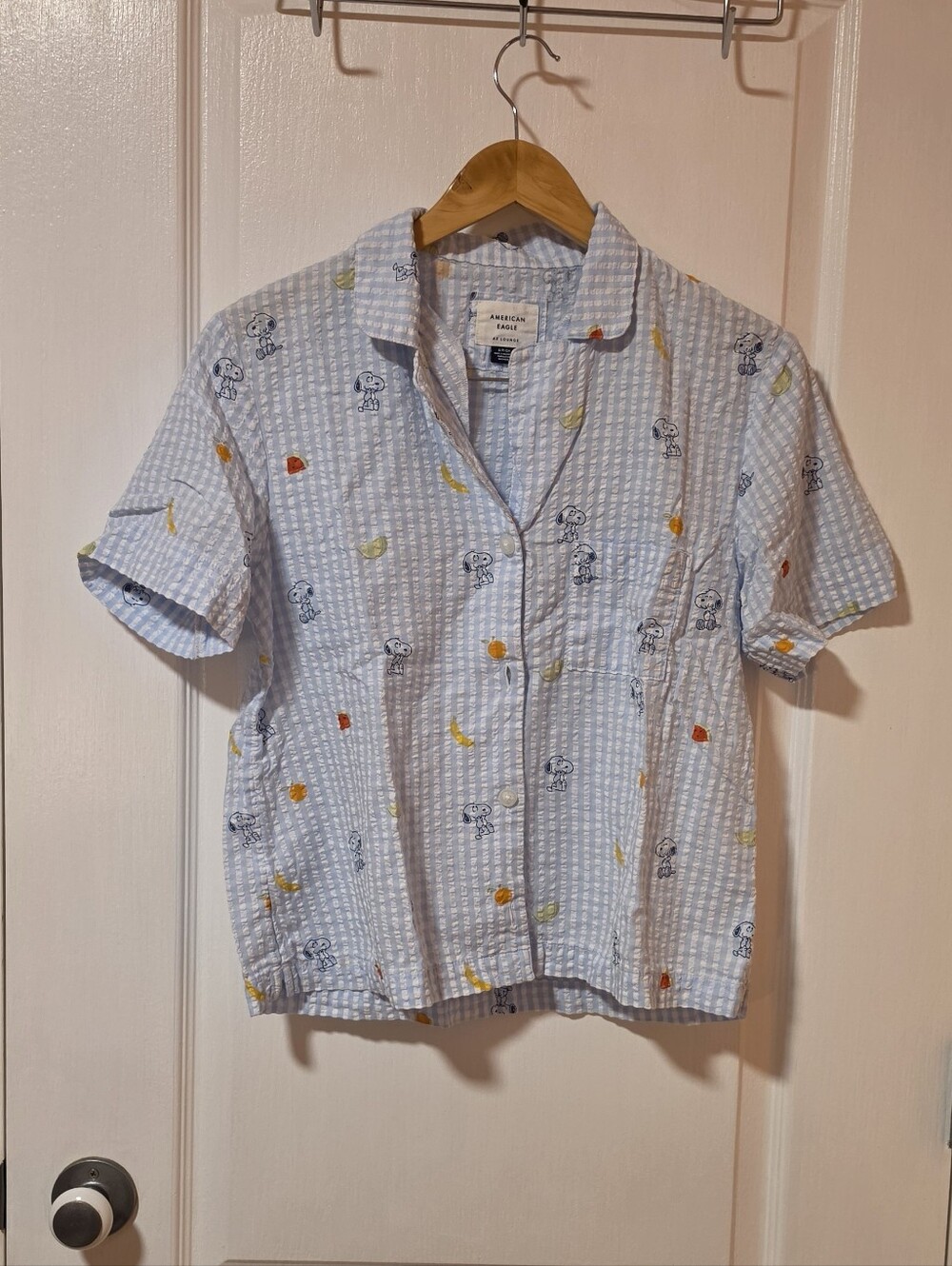 American Eagle Snoopy Seersucker PJs
